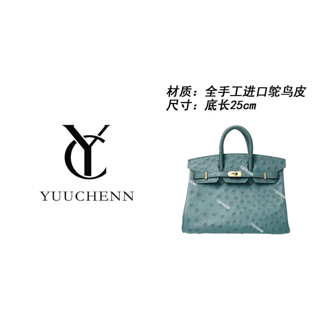 YUUCHENN「手工定制」“中古铂金”25cm原创设计高定真皮包 HH1770