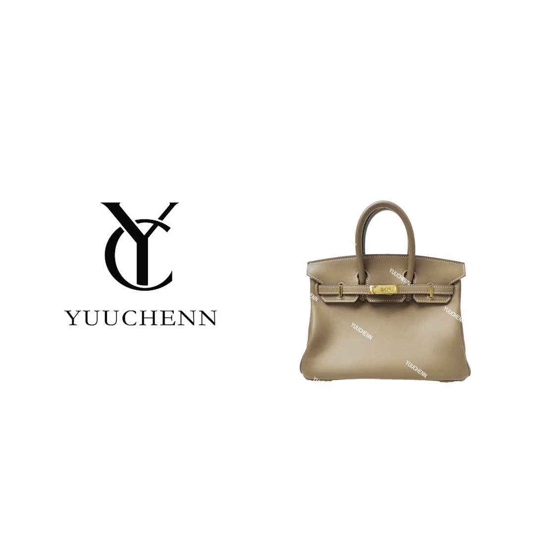 YUUCHENN“中古铂金”25cm高定原创设计高定真皮帆布包 HH1923