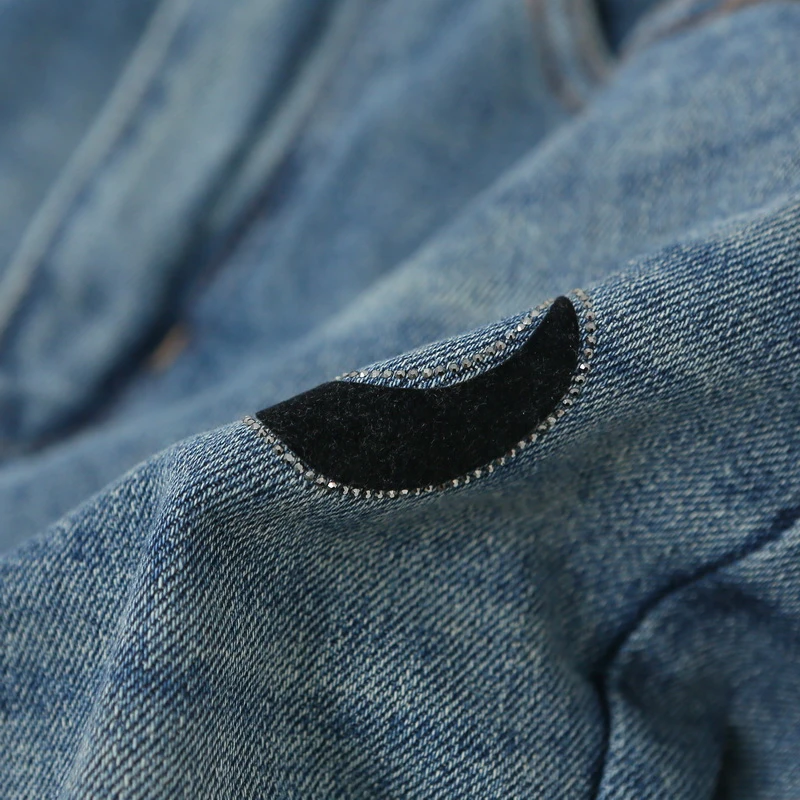 耀晨  潮流热力感穿搭百搭宽松显瘦牛仔裤11825