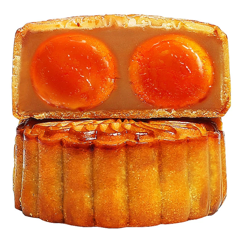 皇荔和蛋黄白莲蓉月饼咸双黄纯莲蓉传统大月饼散装