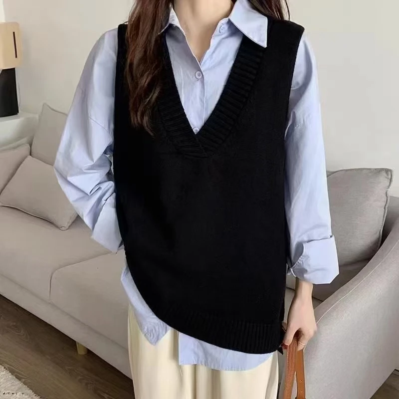 2024年新款针织马甲韩版修身显瘦时尚上衣休闲百搭百搭