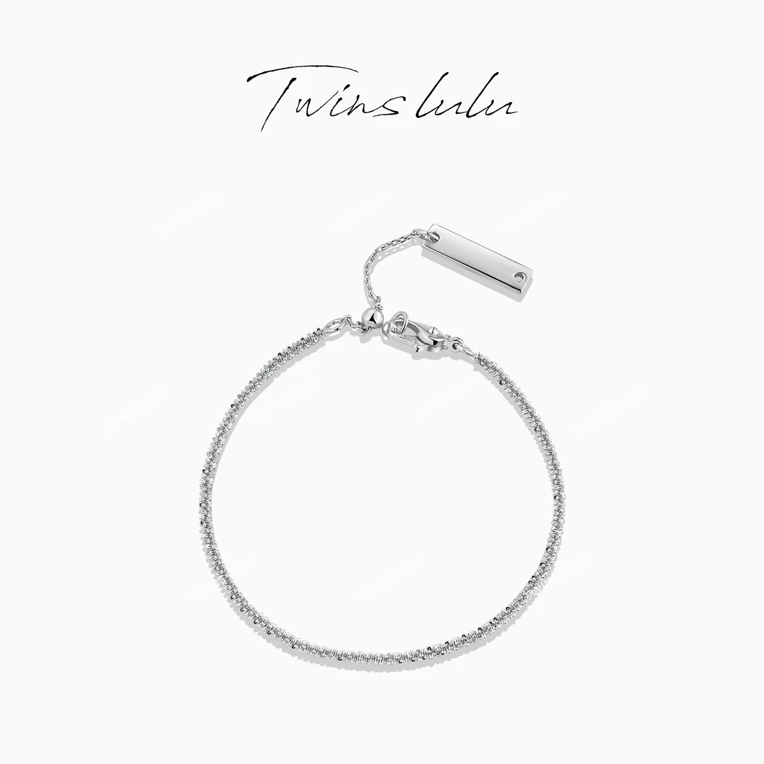 925银手链 轻奢气质时尚百搭设计感简约个性闪片手链TSS7621