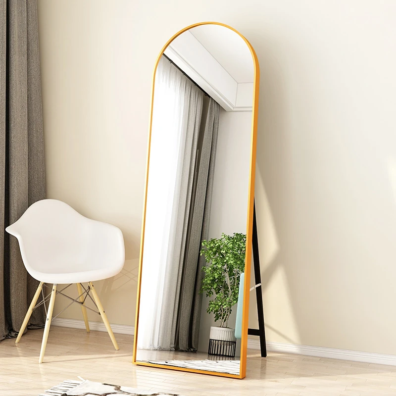 全身镜拱形落地镜子家用客厅简约穿衣镜学生宿舍卧室ins风试衣镜