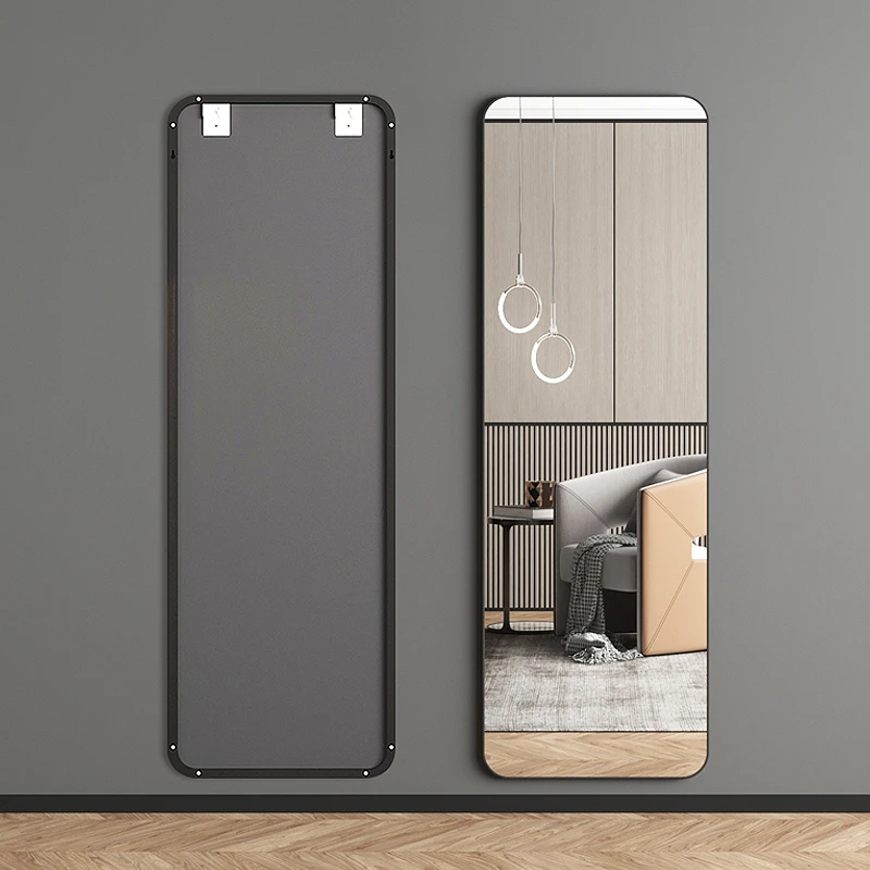 穿衣镜全身镜家用挂墙壁挂试衣镜子贴墙自粘免打孔客厅粘墙大镜子