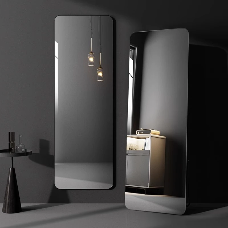 轻奢风全身镜穿衣镜网红落地镜挂墙家用宿舍壁挂试衣镜卧室大镜子