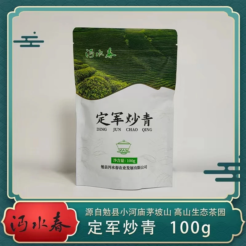 陕西勉县沔水春茶叶定军炒青100g/袋便携袋装高山茶