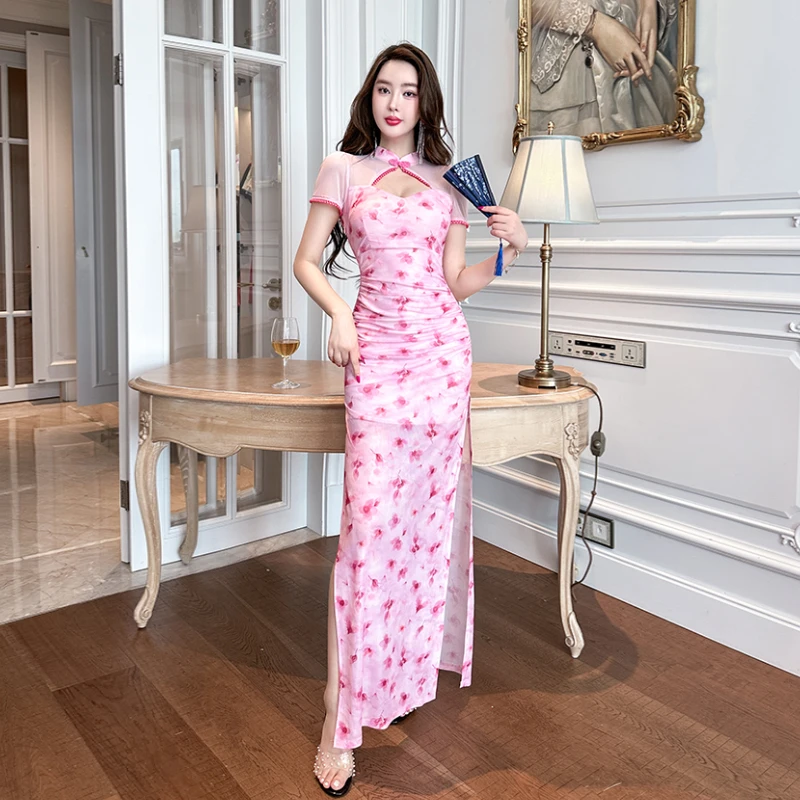 女款气质连衣裙2025新款修身露肩长裙夜场晚礼服洋气上档次时尚