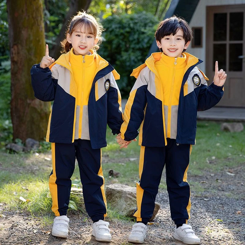 幼儿园园服春秋装儿童班服秋冬季运动服冲锋衣加厚套装小学生校服