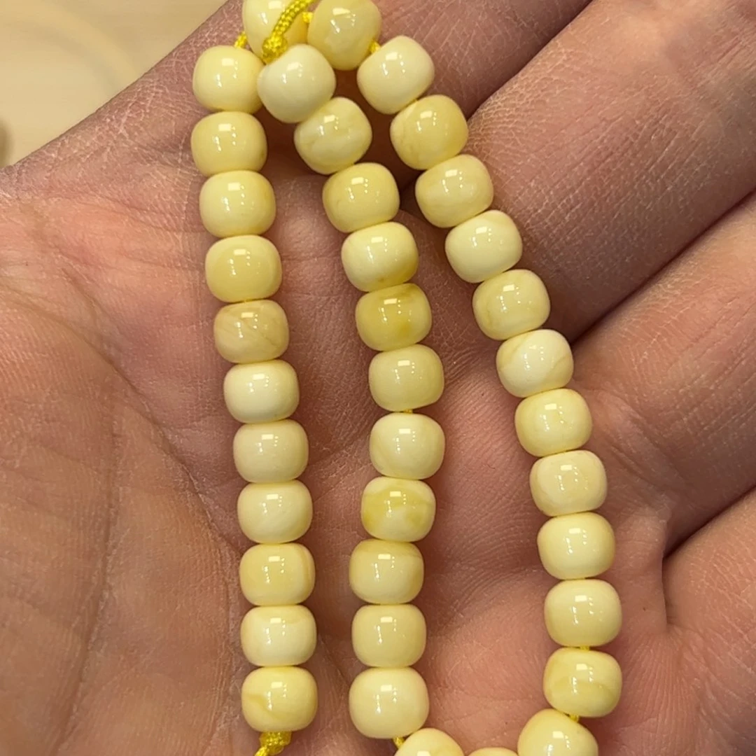琥珀裸石未镶嵌茶****涩串
