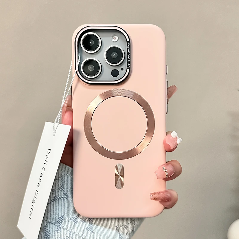 适用于苹果16手机壳iphone15女爆款14Pro超薄高档磨砂磁吸网红ins