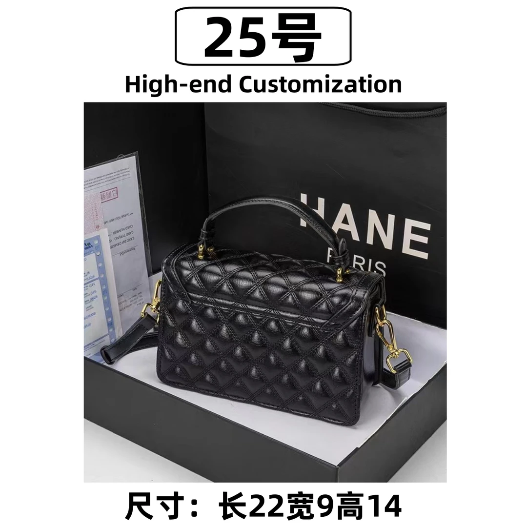 【25号】2024新款潮百搭手提邮差包（尺寸22x9x14）手提包单肩斜跨包