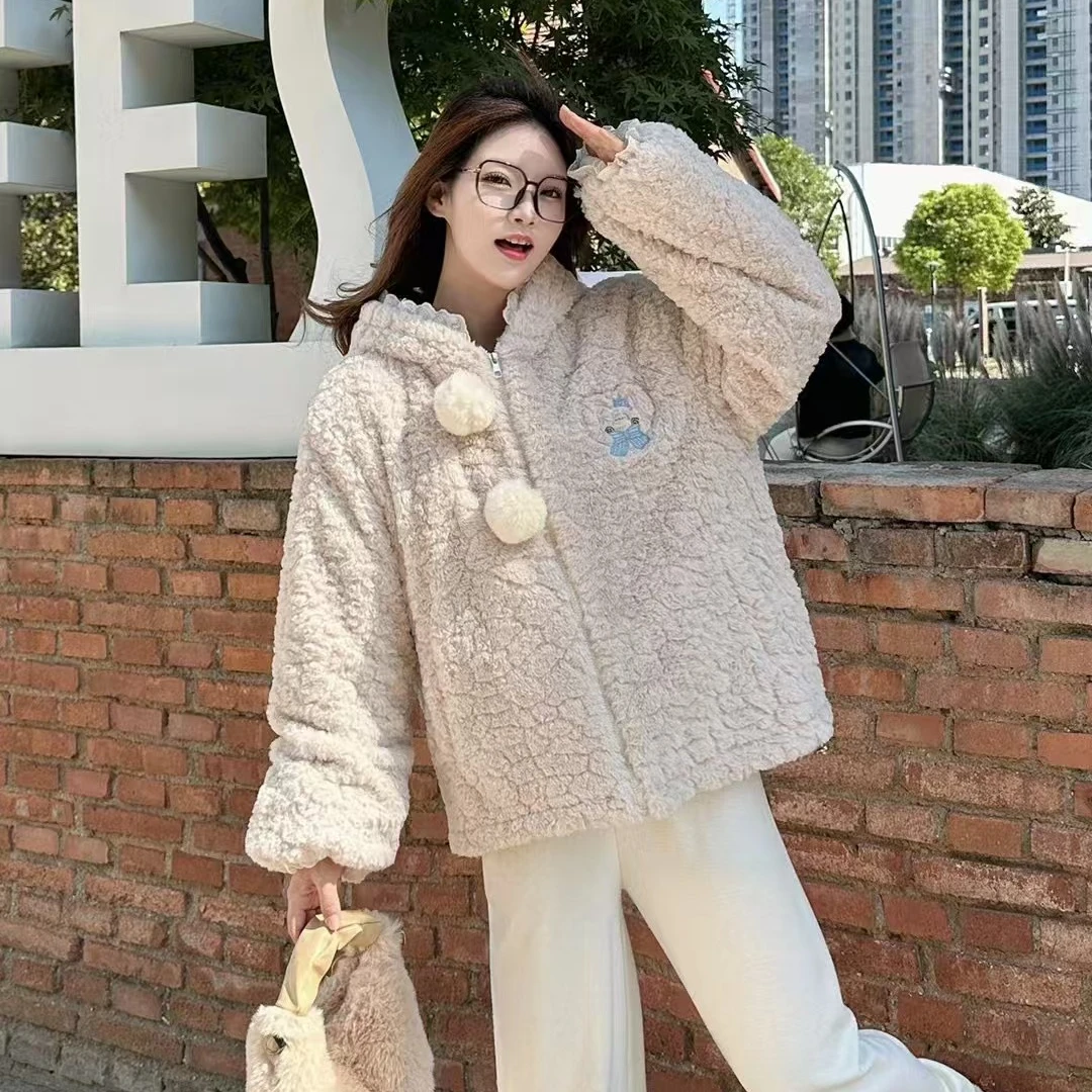 秋冬季毛毛外套毛茸茸长款毛绒高级感2024年冬季新款女款毛绒外套
