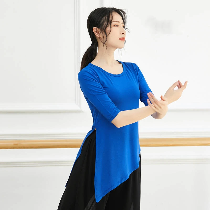 舞蹈练功服上衣莫代尔演出舞蹈服古典舞广场舞练习服瑜伽形体训练