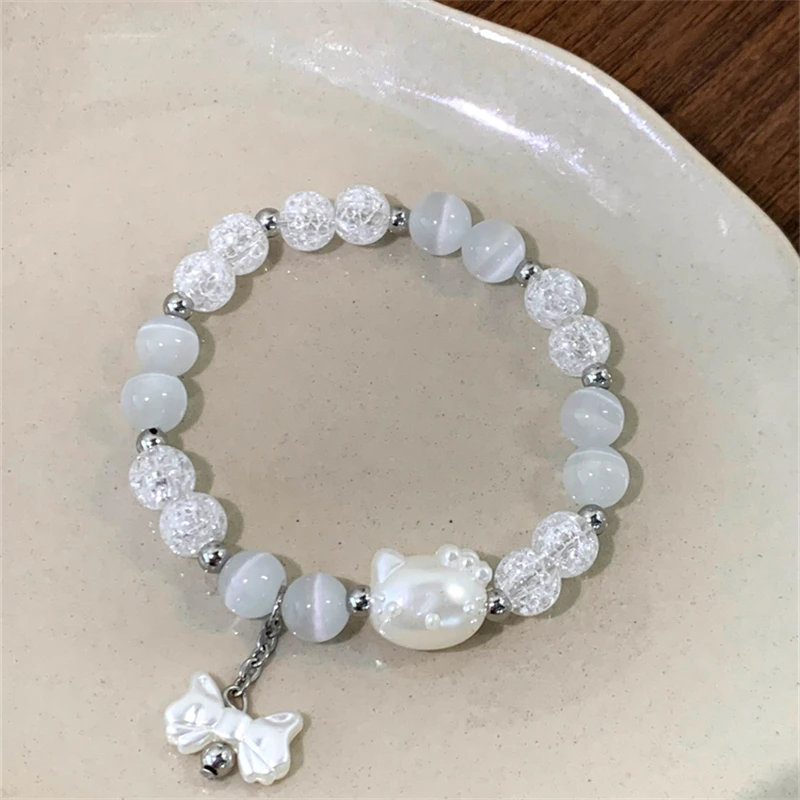 钛钢手链 hellokitty蝴蝶结手串女轻奢高级小众ins设计感情侣手链