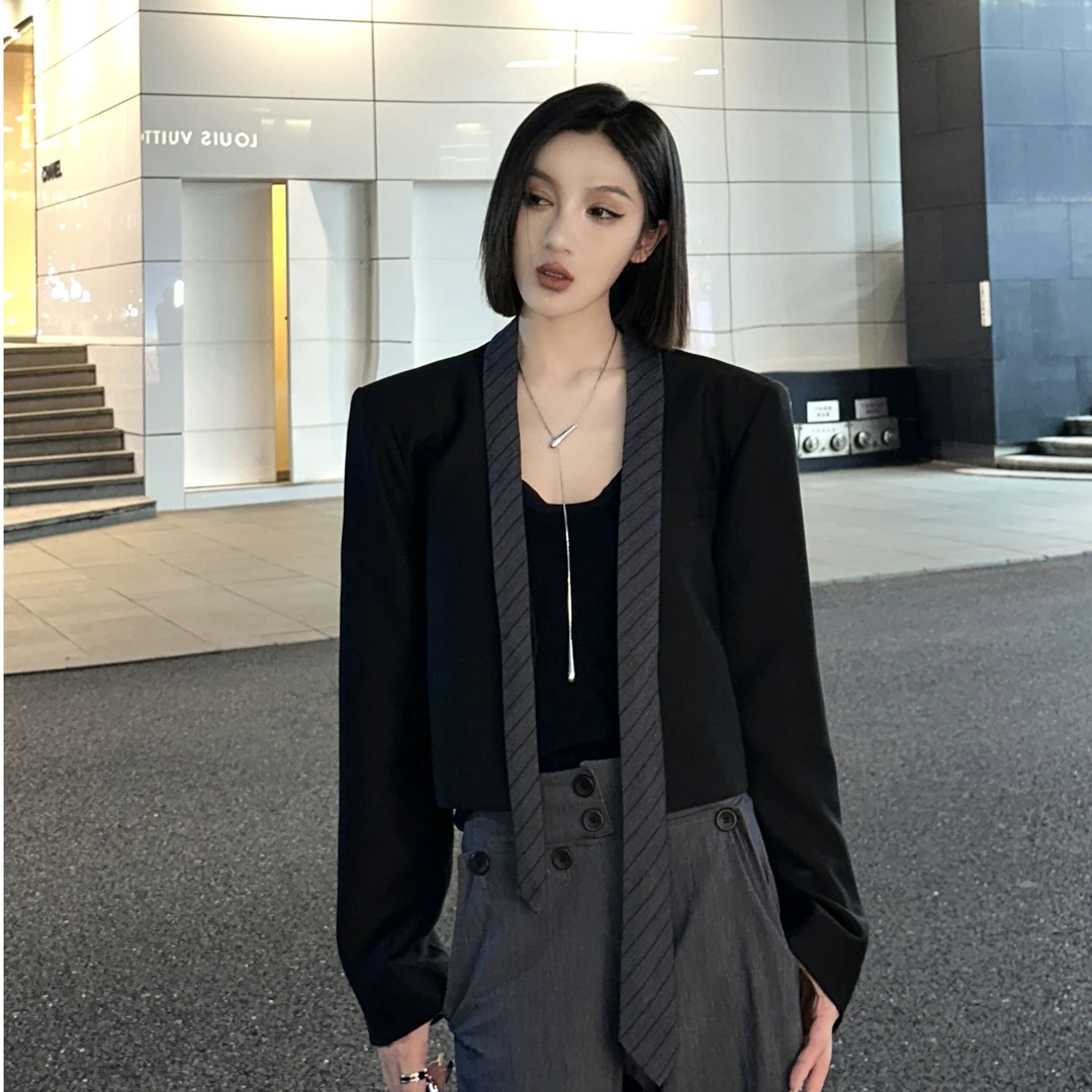 【D·LTing】设计师款领带拼接西装外套