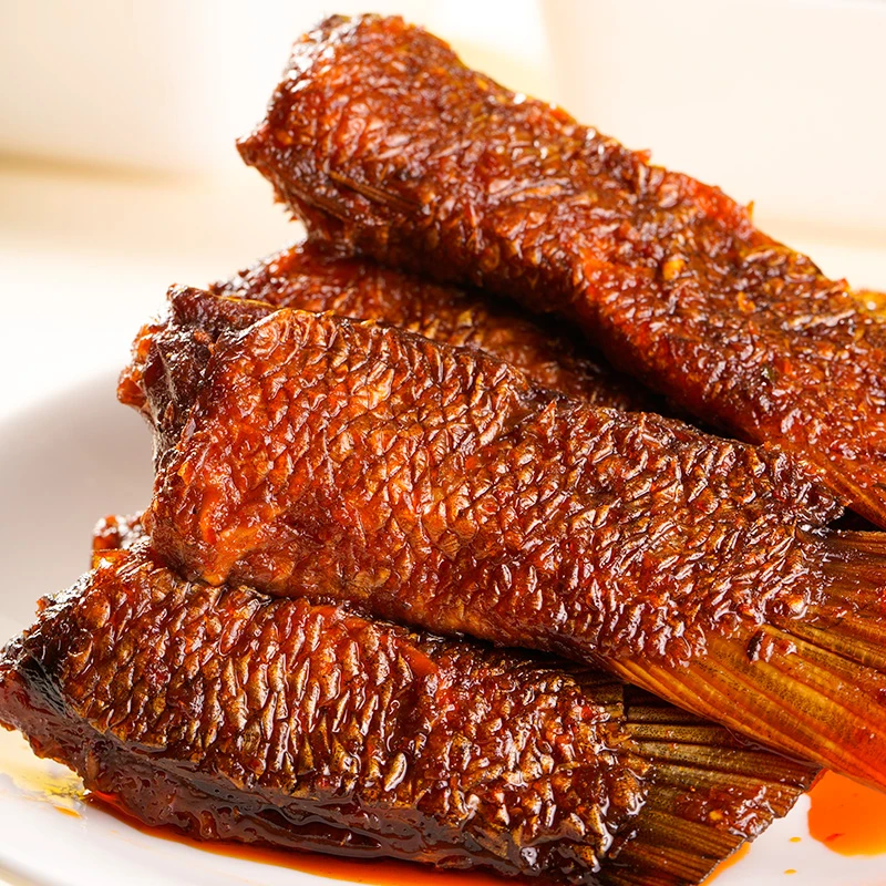 思乡山爆辣鱼尾小吃零食休闲即食鱼块办公室吃货湖南特产100g/包