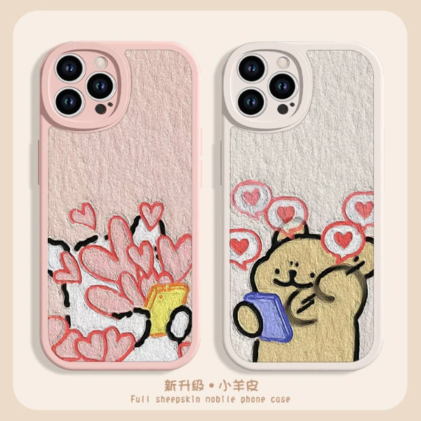 小狗情侣适用苹果/华为/小米/OPPO/VIVO高颜值可爱马尔济斯手机壳