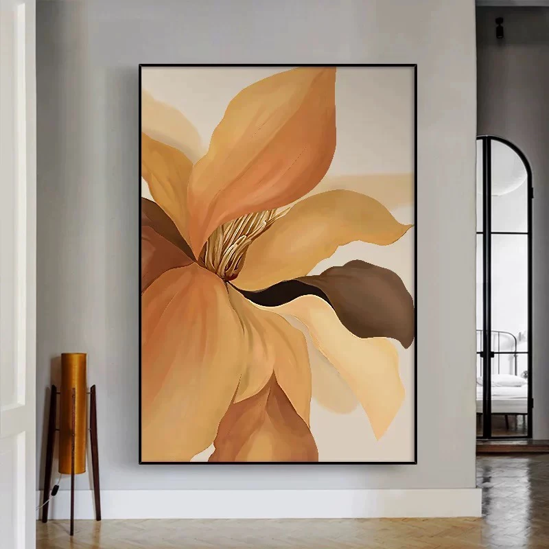 手工美式轻奢客厅装饰画侘寂风高级感沙发背景砂岩画简约落地画