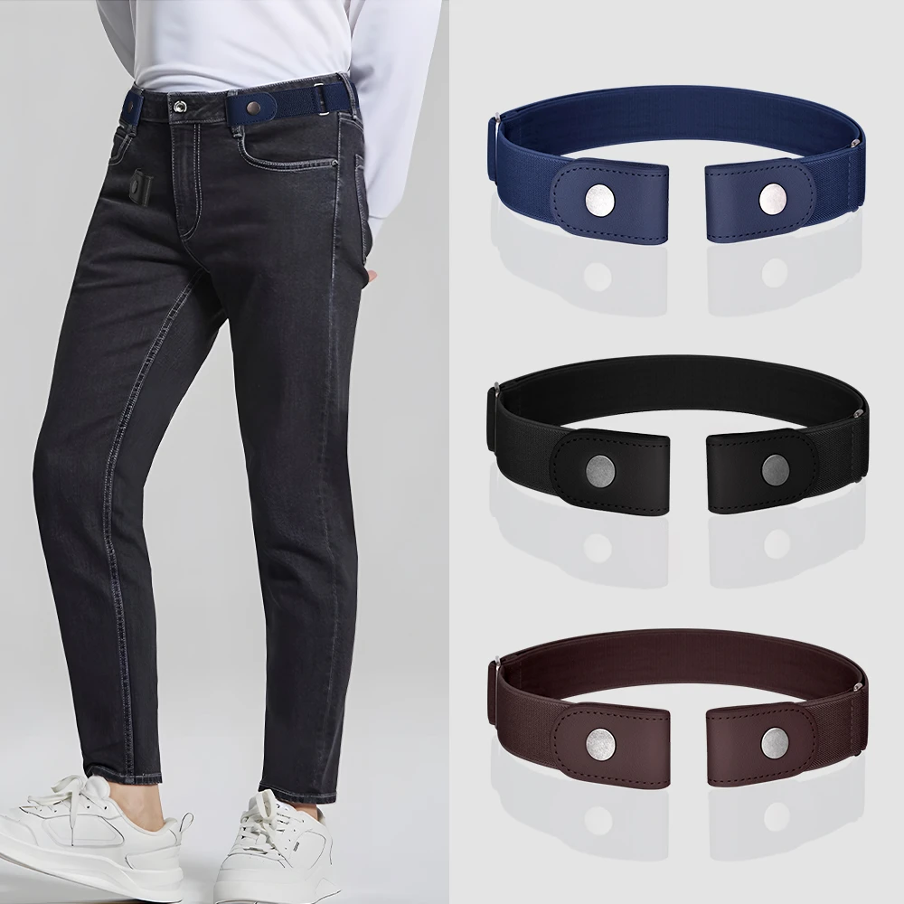 男士无痕懒人腰带新款可调节弹力牛仔裤带女懒人皮带裤百搭腰带