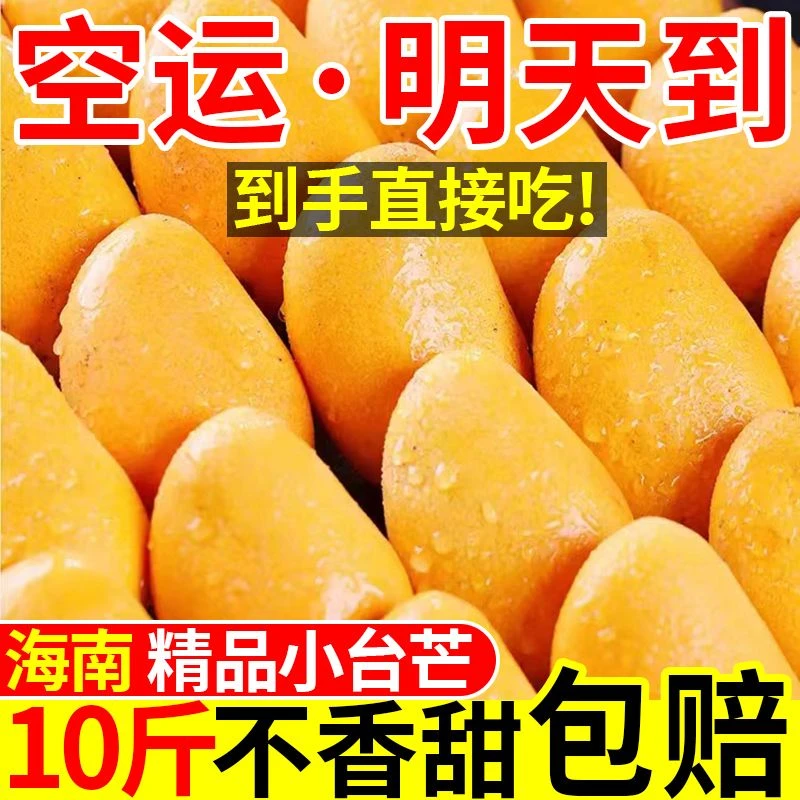 【地头价】正宗海南小台农芒果10斤价新鲜凯特芒现摘贵妃芒果1克