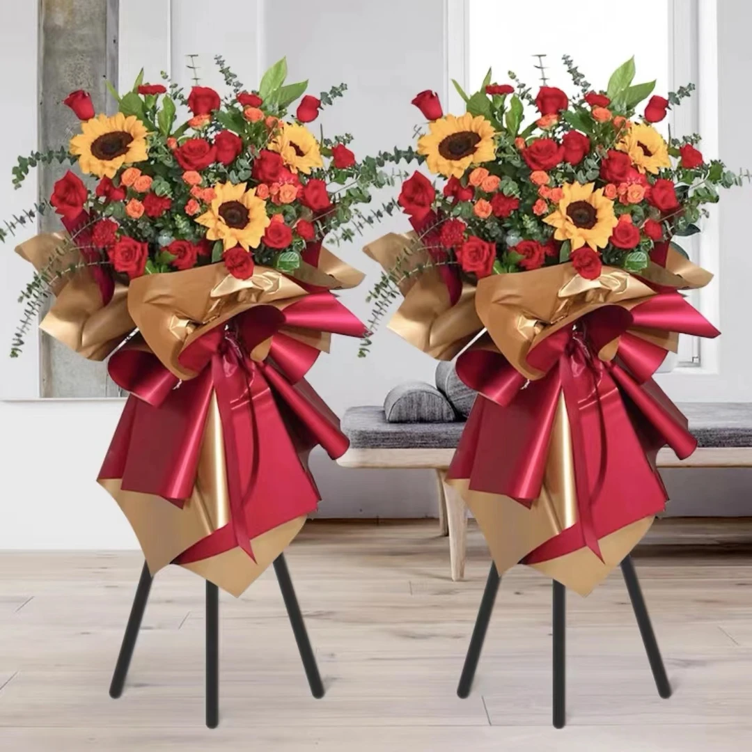 【 如日方升】单个花篮 向日葵搭配玫瑰开业花篮乔迁送朋友开业花篮