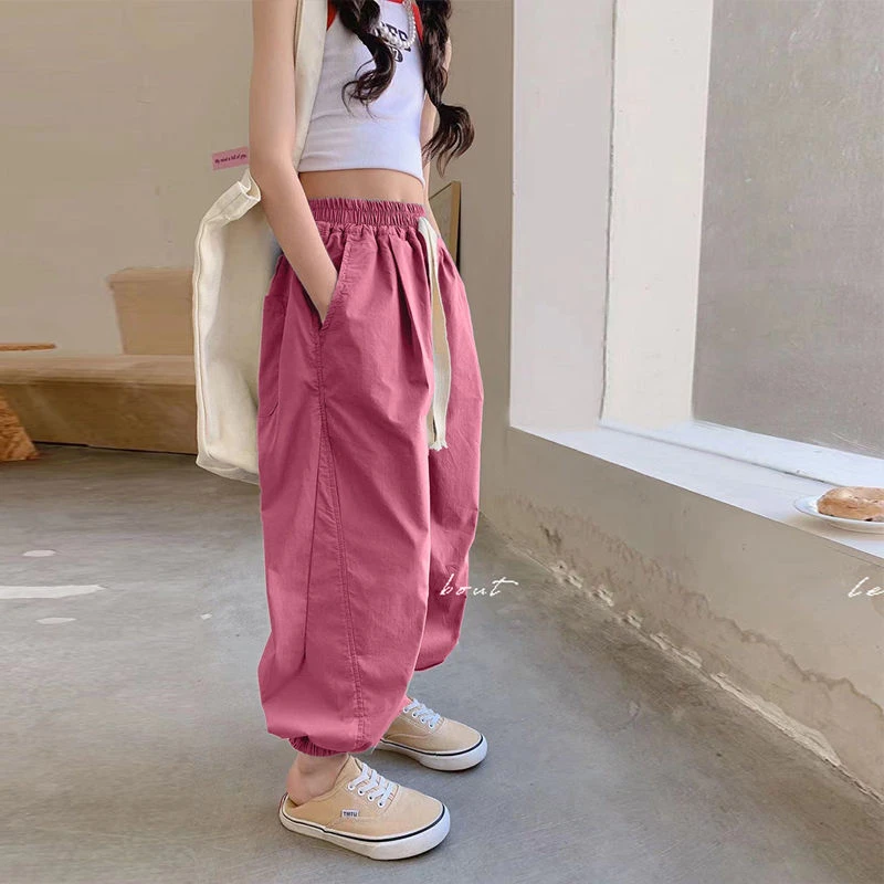 【巴迷】女童休闲裤秋冬季爆款长裤2024新款韩版宽松裤子春秋冬洋