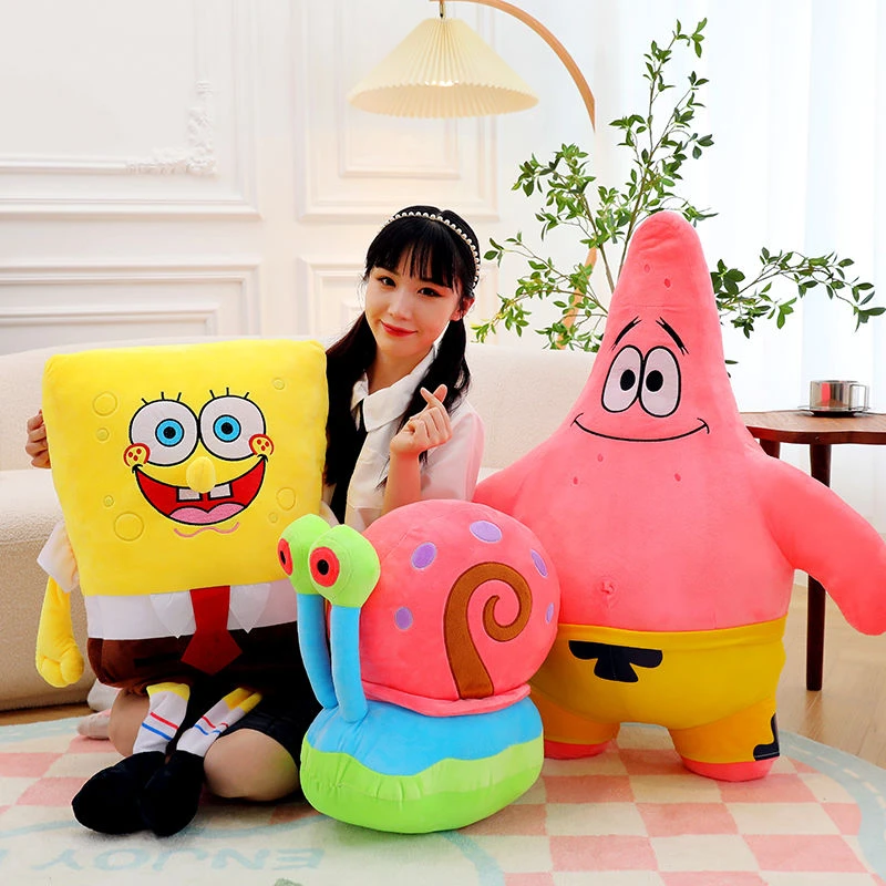 【新店钜惠】海绵宝宝公仔派大星毛绒玩具小蜗玩偶布娃娃节礼物女生