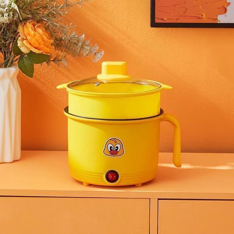 【宠粉福利】小黄鸭蒸煮锅炖煮锅宿舍电热锅多功能小型煮面电煮锅