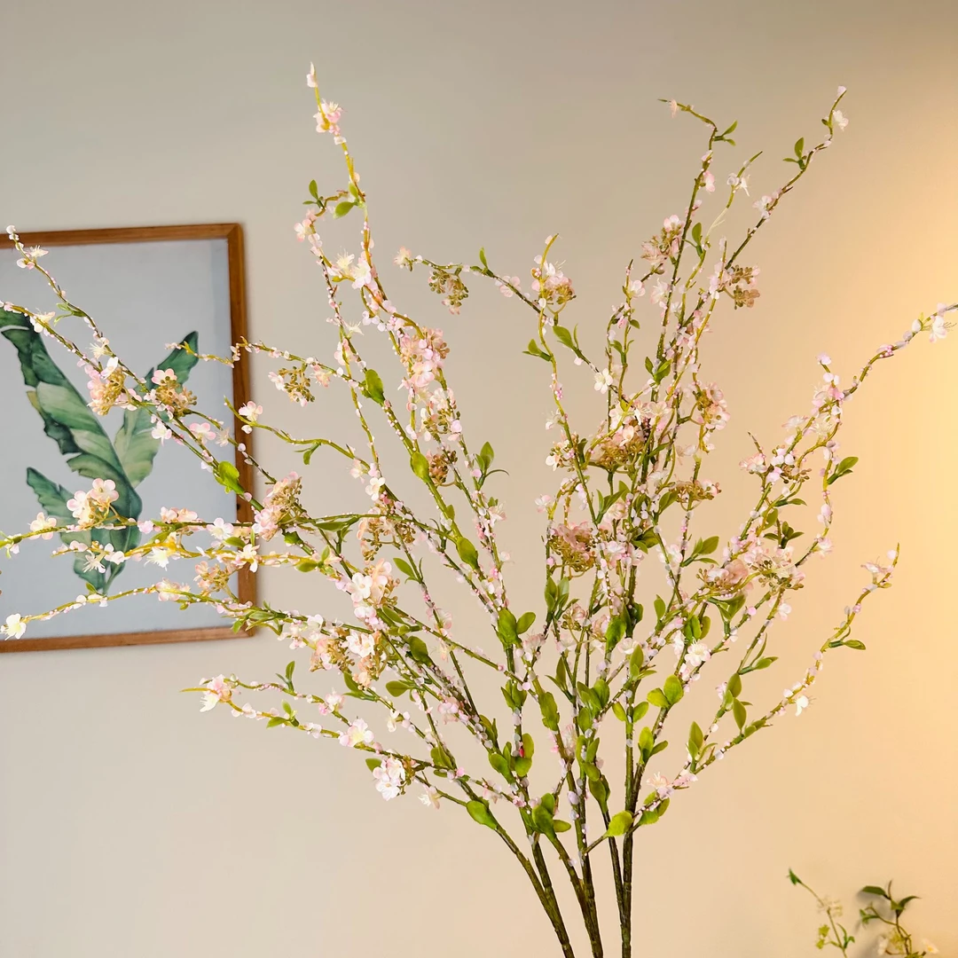 仿真花雪柳花艺摆件客厅餐桌插花假花摆设小清新