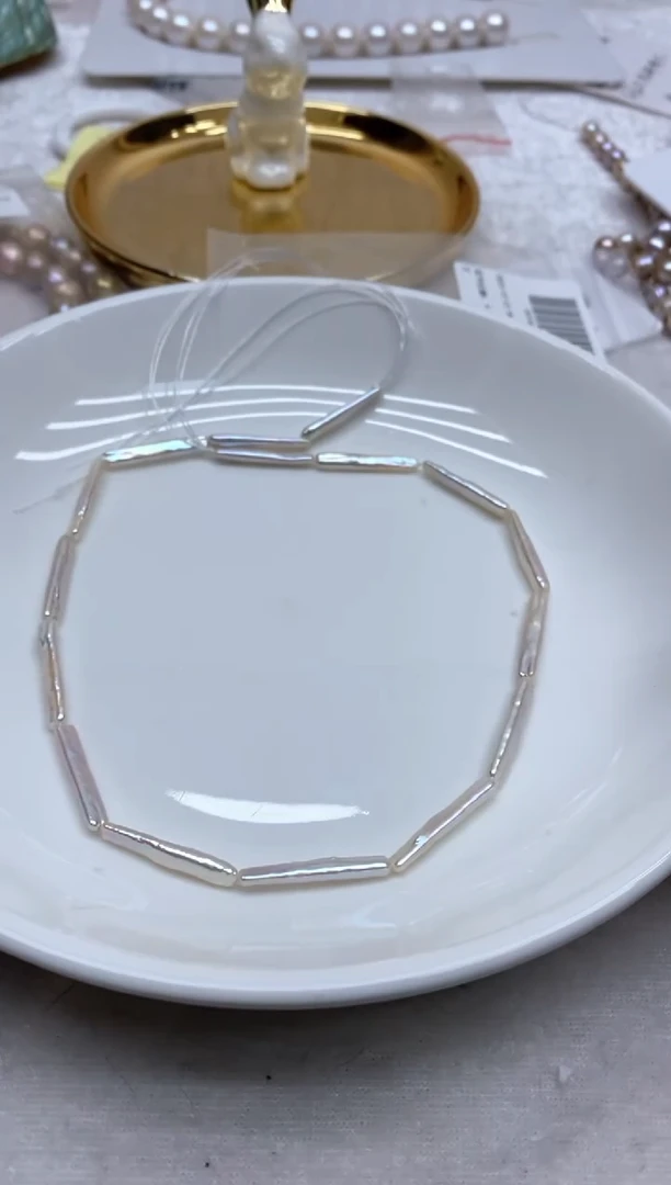 【闪购商品】淡水珍珠颈饰未镶嵌银条串链