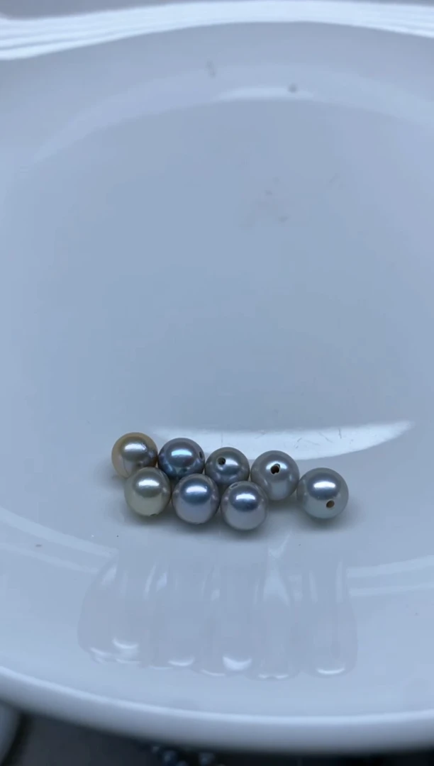 【闪购商品】海水珍珠裸珠未镶嵌通孔8颗