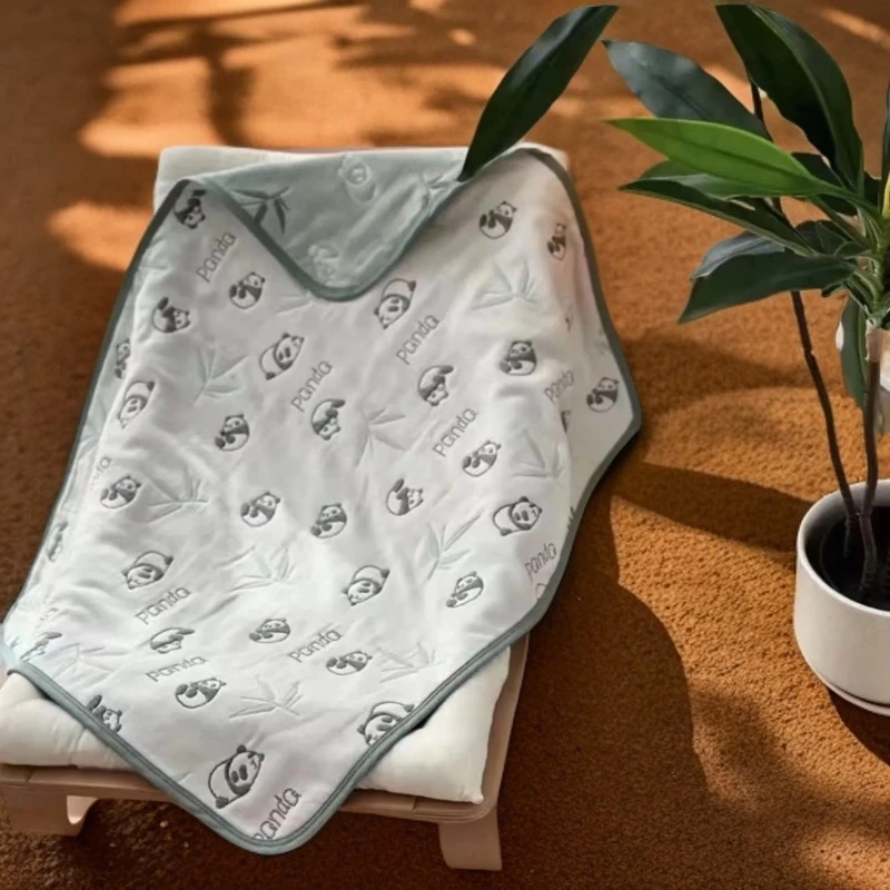 雅赞【纯棉A类蘑菇毯】婴幼儿六层棉纱亲肤吸水多功能双面棉质毯