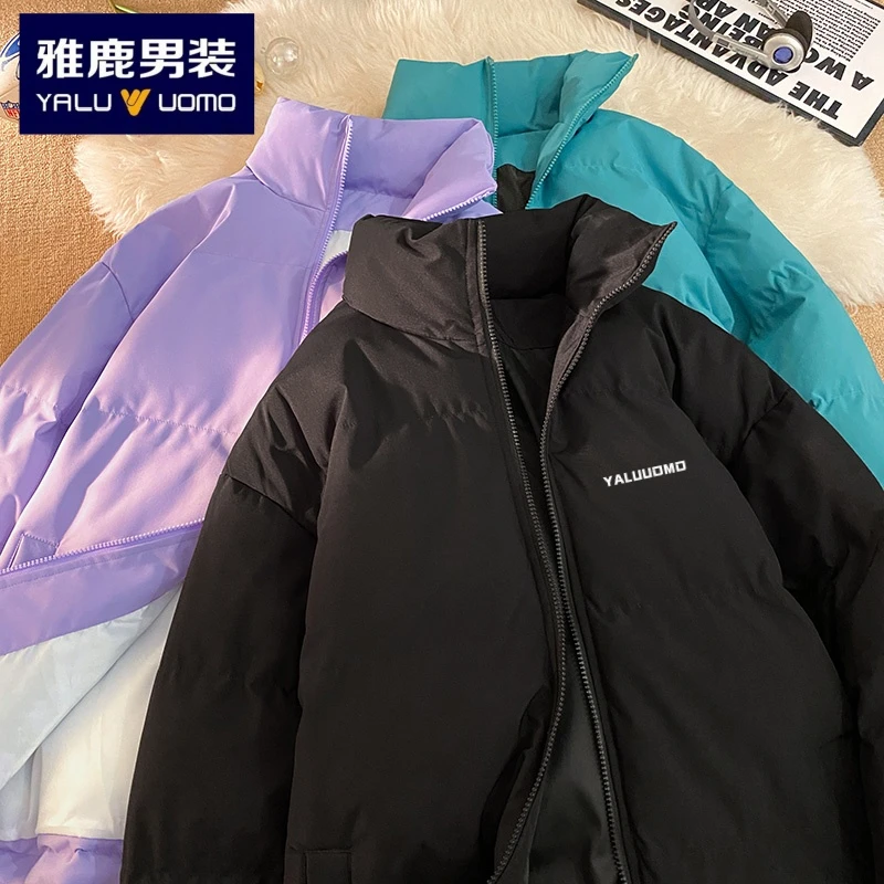 雅鹿男装棉服冬季加厚棉衣情侣款潮褂子休闲青年外套潮流百搭棉袄