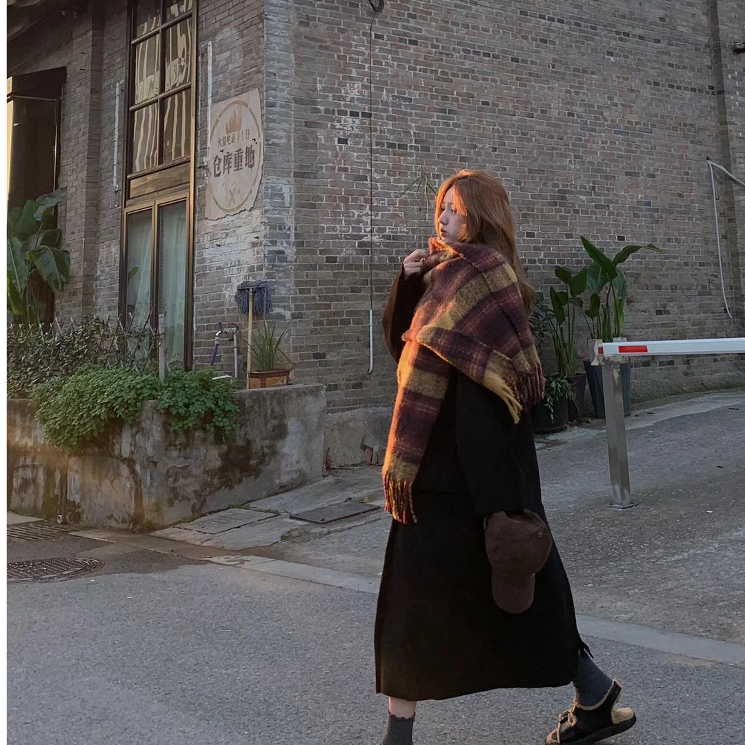 【假日印象】正肩款加棉韩版爆款长款宽松大衣91XMXHXMXHX