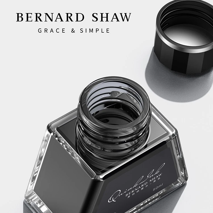 萧伯纳 非碳素速干黑色钢笔墨水 50ML