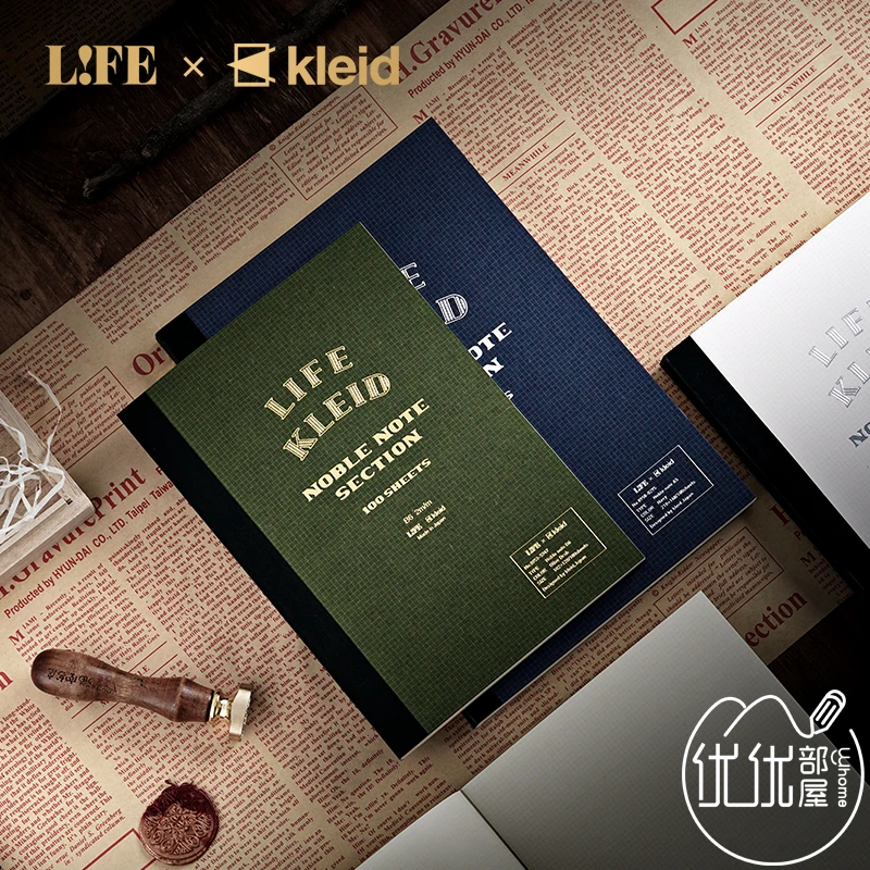 Kleid x LIFE中村印刷笔记本 钢笔书写用本子 A5/A6