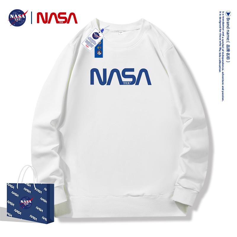 NASATEE联名款2022新款卫衣长袖潮牌印花男女同款纯棉上衣#8822款