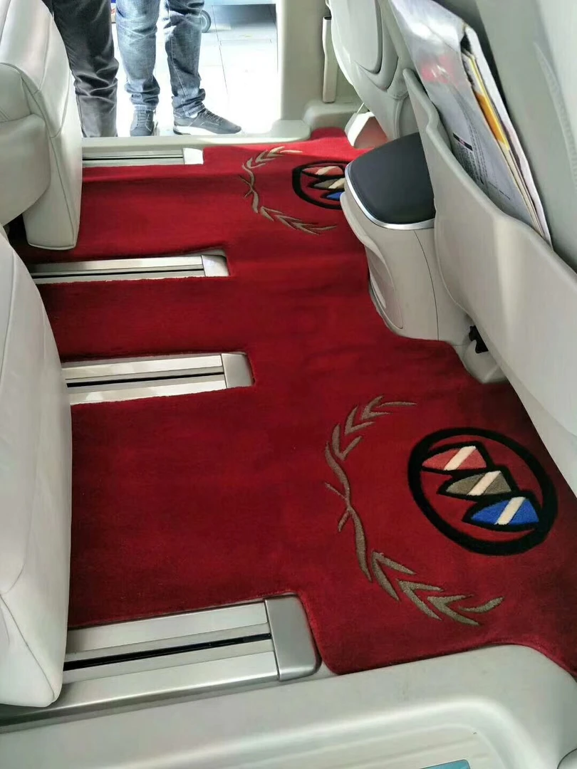 进口新西兰羊毛水洗别克GL8汽车脚垫采用原始环保手工缝线设计