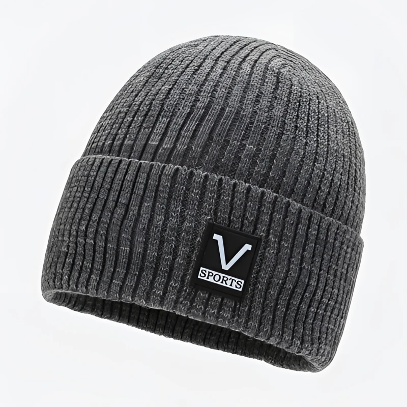 秋冬季加绒男士帽子毛线帽钓鱼骑车户外防寒保暖棉帽冬天防风百搭