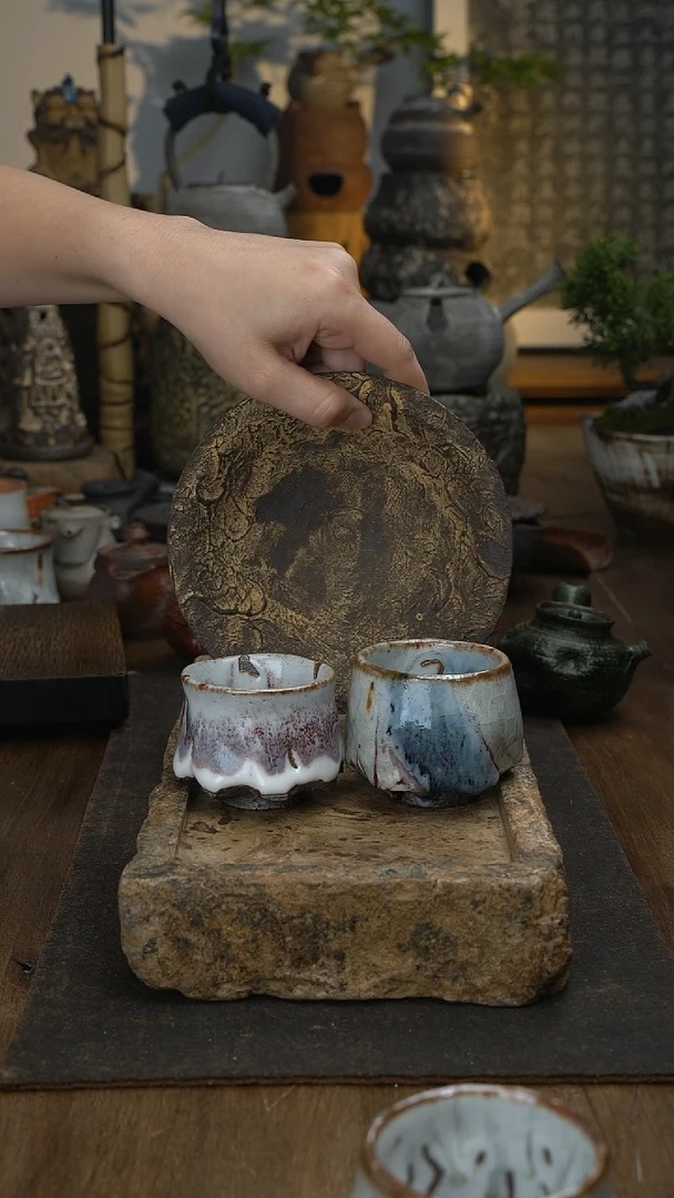 【闪购商品】纯手工制作 壶承2杯子