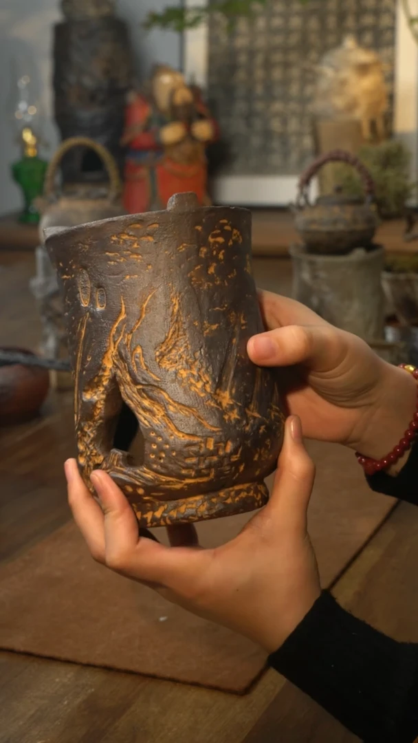 【闪购商品】纯手工制作  原矿耐火紫砂菩提火焰炉