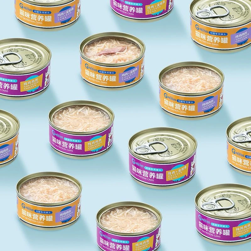 格林斯猫罐头猫零食湿粮罐成幼猫整箱包邮85克营养增肥肉丝块