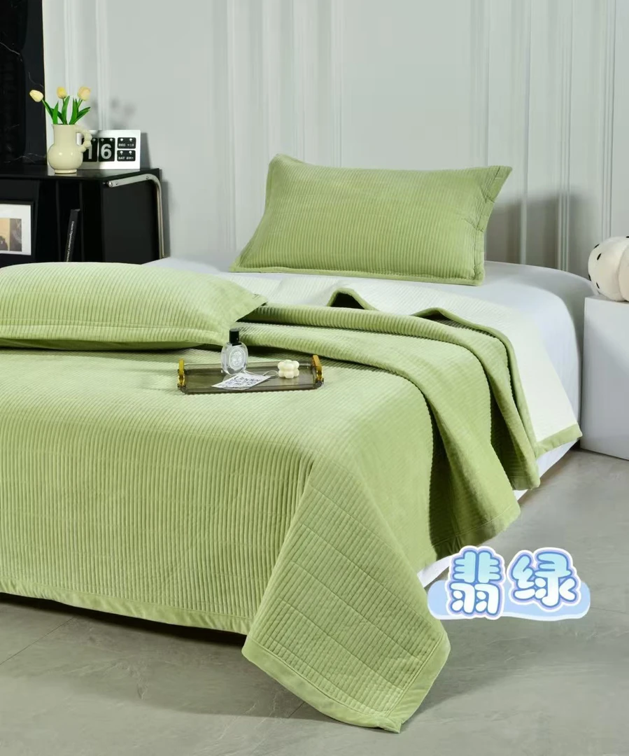 清雅绒床盖三件套245*250微瑕～A202