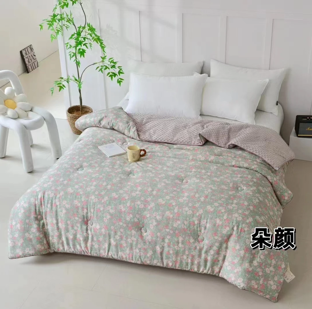 24秋冬新款！高定天丝双人豆豆被～朵颜R002