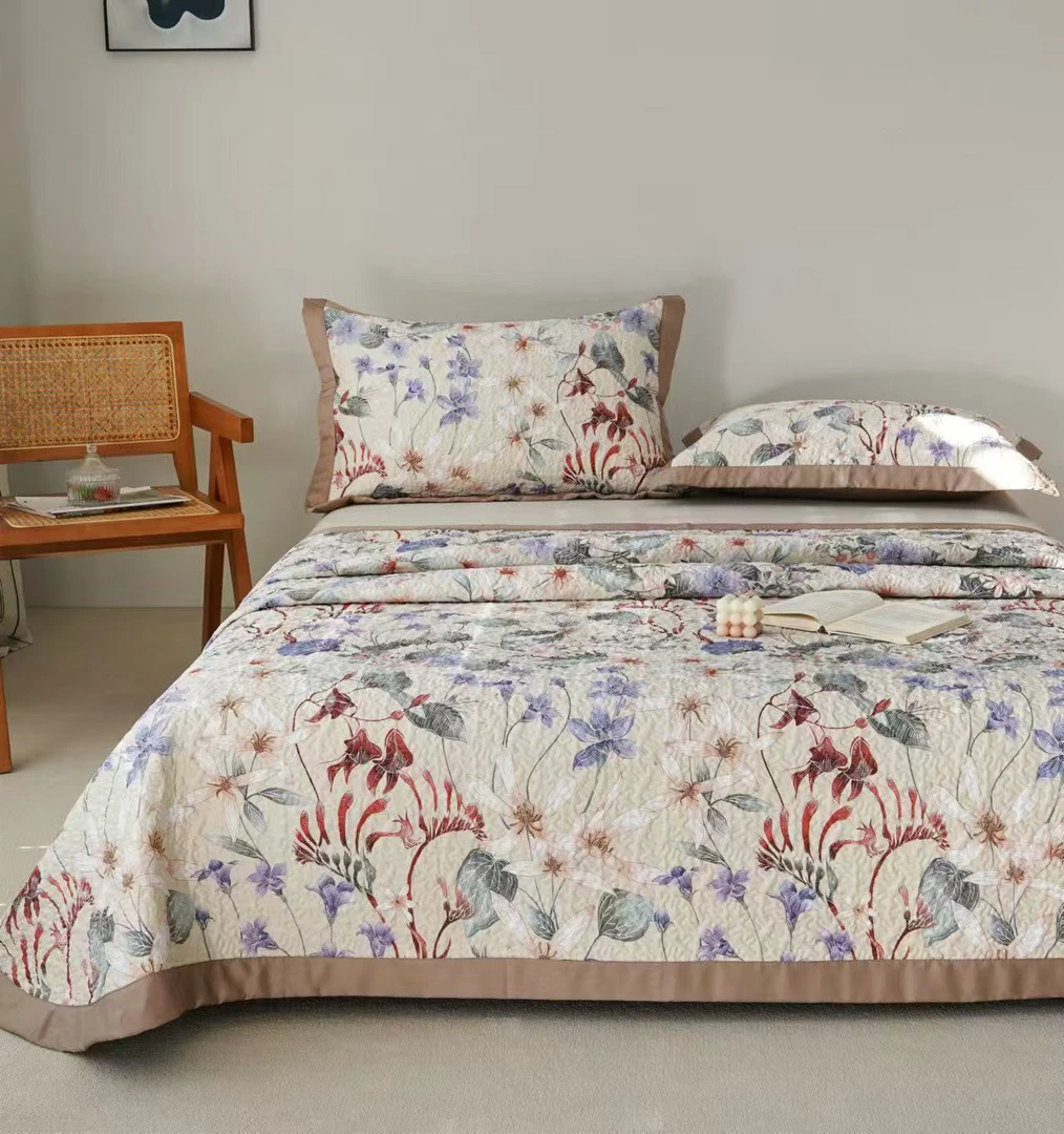 四季通用莱赛尔天丝印花床盖三件套245*250微瑕～Y710会缩水