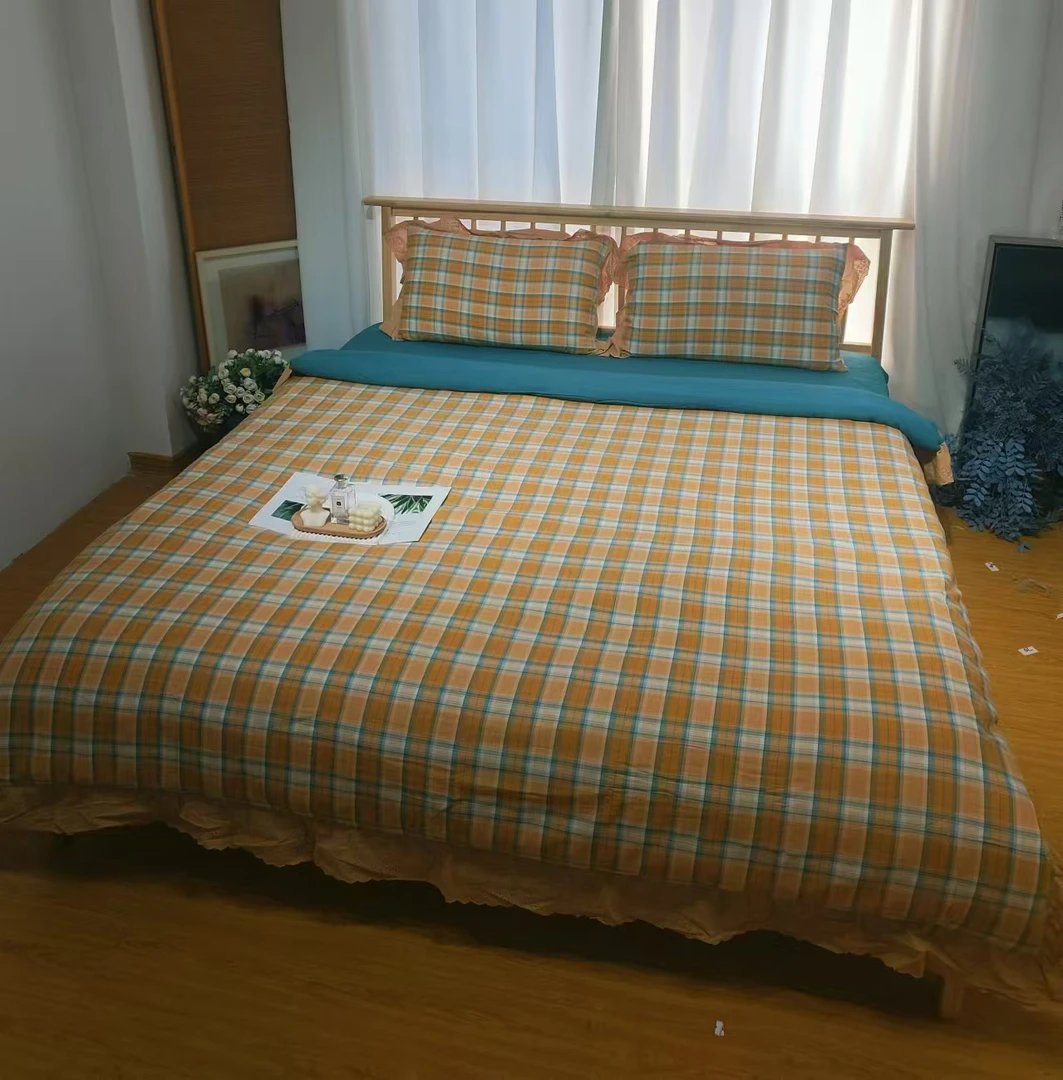 色织超柔空气棉四件套标准200*230～7235