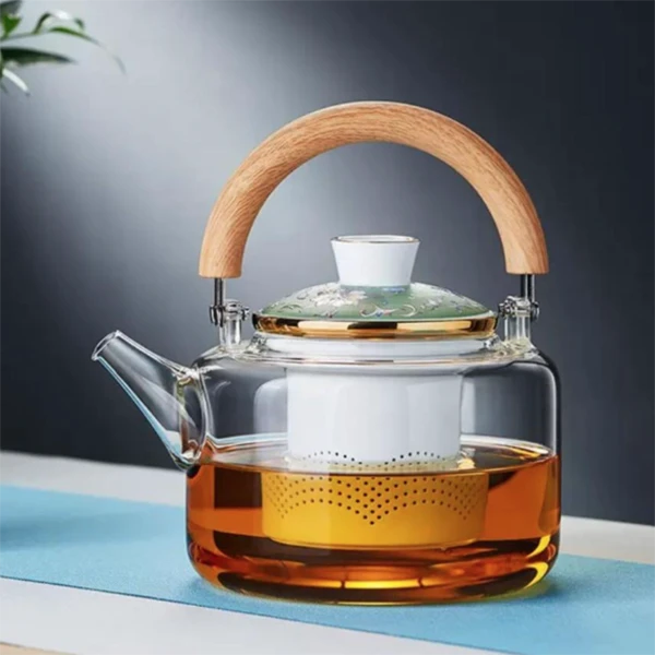 莺歌烧电陶炉煮茶家用茶炉 新羽壶泡茶煮茶器 新品珐琅彩风炉