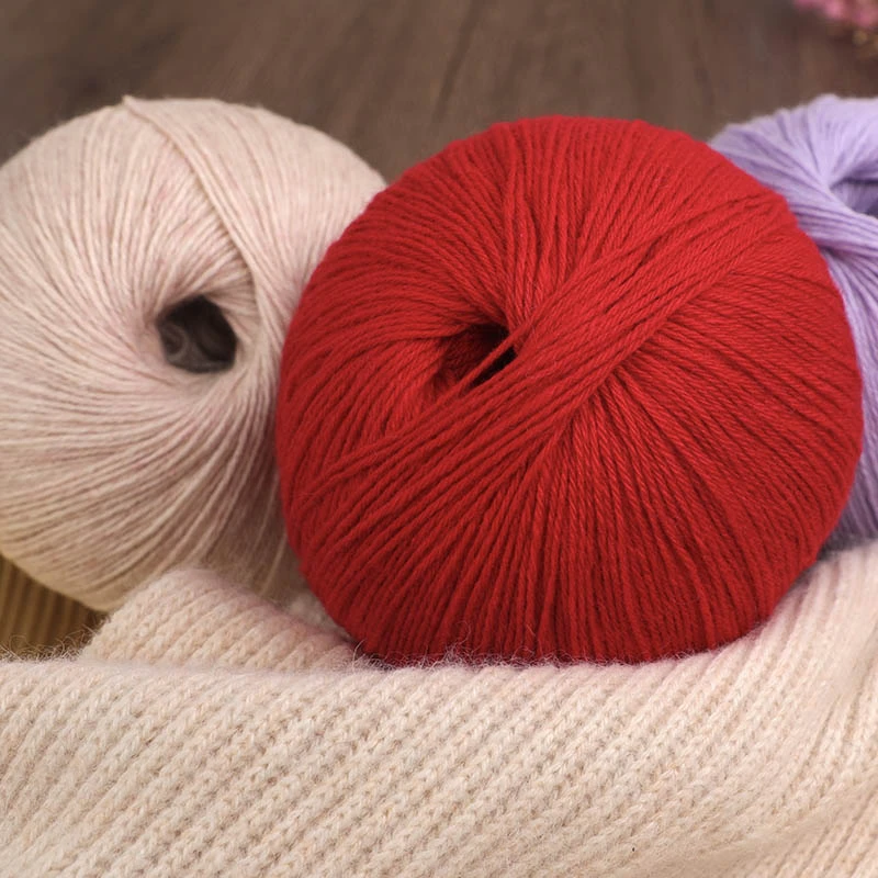 手工编织百分山羊绒线22/4中粗柔软细腻亲肤毛线羊绒线毛衣围巾