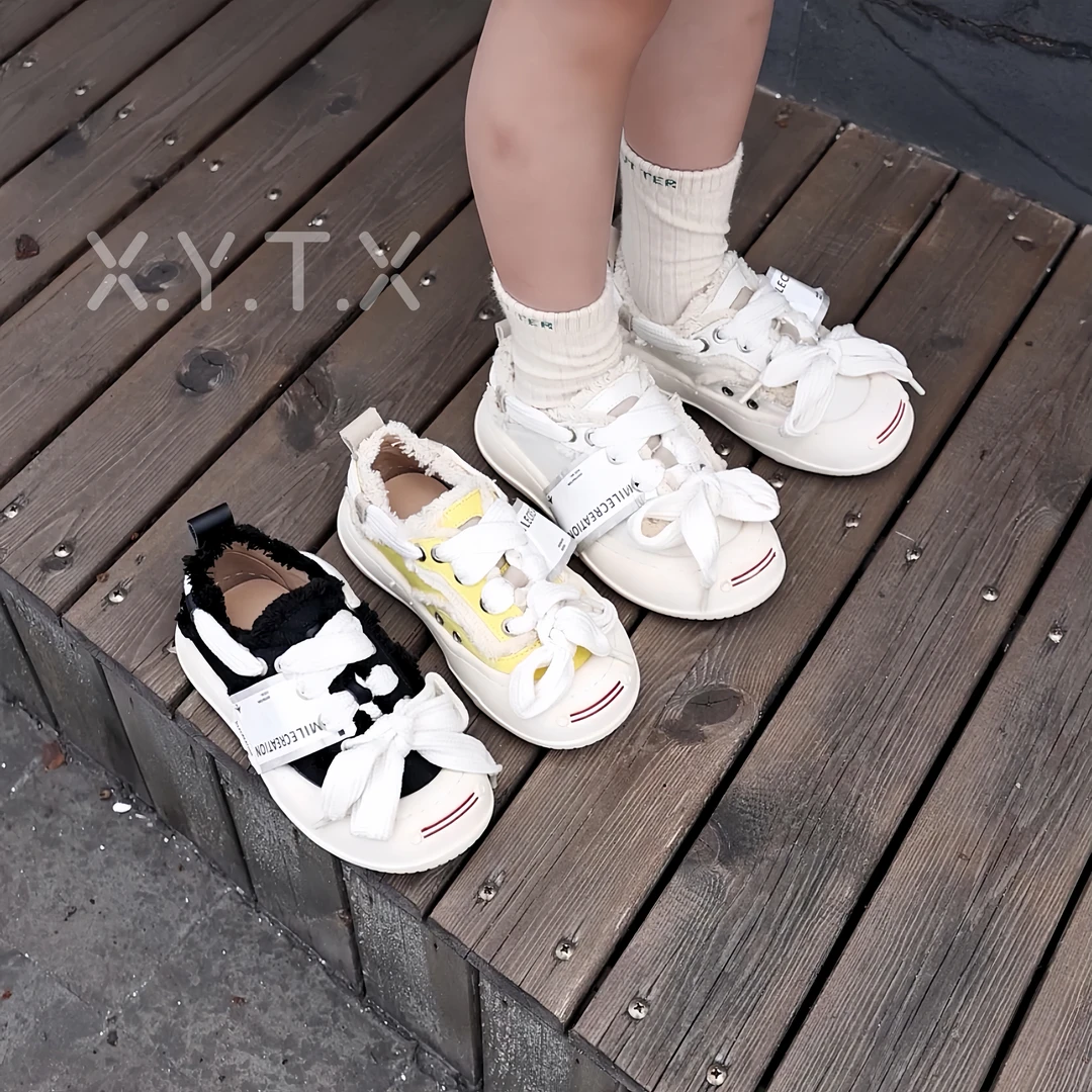 【2025开口笑】秋季儿童百搭檀/健次同款大童帆布鞋男童女童休闲鞋