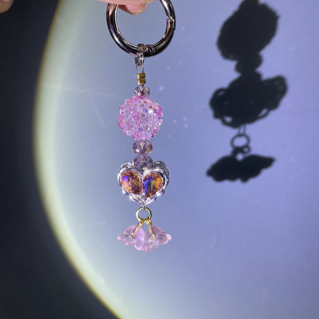 编织重工爱心手机坠C926